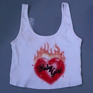 Airbrushed Garage Cropped Tank Top
